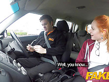 Fake Driving College Cute Redhead Ella Hughes Fucks And Eats Instructors Jizz