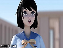 Adult Time Cartoon Step-Sister Mounts Dick & Lezzie Schoolgirls Anime Sex