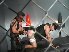 Gay Dungeon Sex Scene With Leather