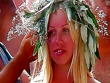 Beauty Women Body Paint Festival In Nudist Beach Voyeur