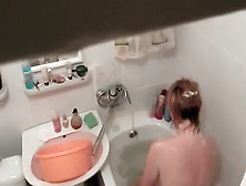 Hot Woman Washes In The Bathtub