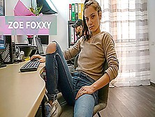 Office Romance With A Horny Coworker; Amateur Babe Pov Blowjob And Sex On The Desk With Zoe Foxxy
