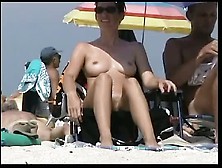 Public Nudity Scene With Naked Sexy Brunette Milf