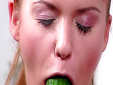 Office Babes Play With Food At A Casting Interview