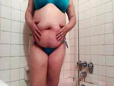 Huge Shower Hose Enema In Bikini