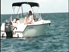 Guy Spies On Friend With Her Girlfriend On A Boat And Hops On