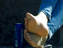 Young Hispanic Girl Candid Feet Preview Clip