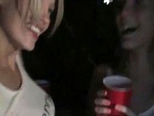College Blondes Having A Lesbo Gangbang