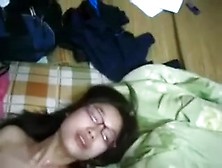 A Cute Asian Nerdy Girlfriend Is Too Nice At Sex On Web Camera