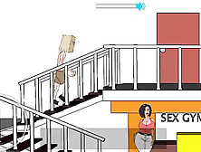 Cartoon Sex At The Gym Enjoy.  Find Key For Sex Cum Face..