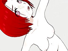 Azusa Miura Nude Dancing Hentai The Idolmaster Idol Heart Mmd 3D Red Hair Color Edit Smixix