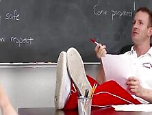 Skinny High School Teen Fucked To Orgasm By Coach In Class