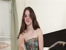 Youthful And Nervous Teen Seah Audition With Her Hirsute Vagina