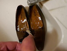 Piss In Wifes Brown Work Shoes