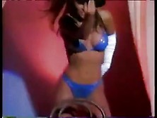 Bikini-Clad Actress Dancing On Stage