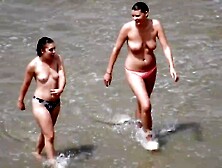 Girls Walking Out Of The Ocean Completely Naked