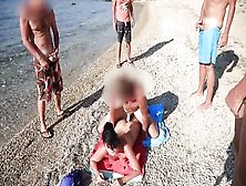 Insatiable Brunette Hair Is Having Anal Sex With Many Boys On One Of The Beaches Of Mykonos