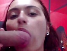 Brunette Plays Her Pussy While Sucking Cock