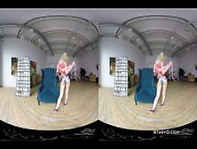 Lovely Blonde Amateur With Natural Tits Stripping In Vr