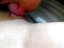 Guy Licks Shaved Pussy Of His Girlfriend To Orgasm