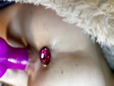 Slow Motion Dildo In Pussy