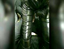 Smoking Wifey Into Leather Gloves And Catsuit Fucking Hand Job Creampie
