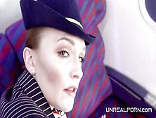 Lewd Stewardess Is Using Each Opportunity To Suck Rod And Get It Up Her Constricted Butt
