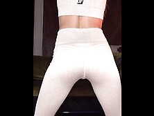 Bum Job: Dry Humping And Jizz On Her Yoga Pants ????????????