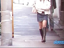 Public Sharking Video Shows A Sexy Japanese Gal In A Skirt
