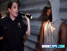 Naughty Cops Are Taking Care Of This Black Suspect's Huge Shlong At His Studio.