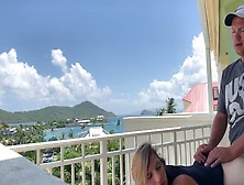 Walmart Tinder Chick Rides On Balcony In Virgin Islands