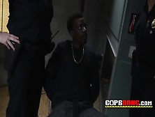 Naughty Milf Cops Bust Black Dude As They Take Him To Their Private Spot