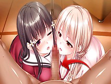 Double Bj From Attractive Beauties Who Love To Lick Penis And Swallow Spunk Cartoon Asian Cartoon