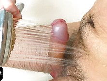 Hot Guy Moaning While Having Hands Free Orgasm Using Shower Head - 4K