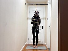 Chinese Leather Suit Bondage And Breathplay