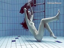 Liza Rachinska Filmed Underwater While Swimming Around Naked