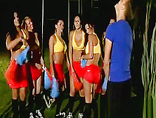 Brazilian Tranny Cheerleaders In Uniform