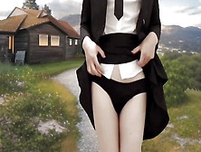 Horror Girl Cumshots At A Scary House On The Mountain In Rural Area As Witch Dressed Model Slim Blonde Young Femboy