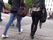Super Tight Candid Ass In Leggings