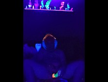 Loud Moaning Whimpering Orgasm On A Glowing Alien Cock Under Blacklight