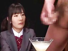 Ryoko Hirosaki Gokkun Drink.  Censored