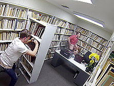 Aubrey Sinclair Lets A Fellow Fuck Her In A Library
