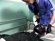Rubber Gimp Gets An Electro Treatment At A Fetish Clinic