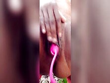 Black Plays With Cunt Snd Squirt With Lush Dildo