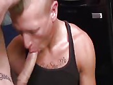 Guy With Mohawk And Tattoos Sucks Dick