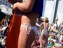 White Bikini Cant Hide Her Camel-Toe