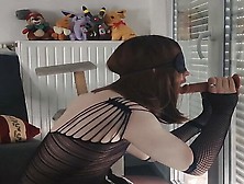 A Crossdresser Sucks A Good Cock Before Impaling Himself On It.  Who Would Like To Be Next?