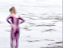 Girl In Spandex Costume On The Candid Street Video 08D