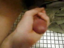 Jacked Under The Stall Blows Nice Cum.