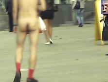 Guy Loses Bet Walks Naked In Public